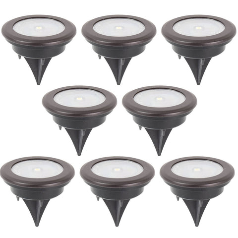 Click Orb LED Disc Light 8 Pack - Solar Powered - 70mm Black - Outdoor Use - SuperSaverAU - view 1