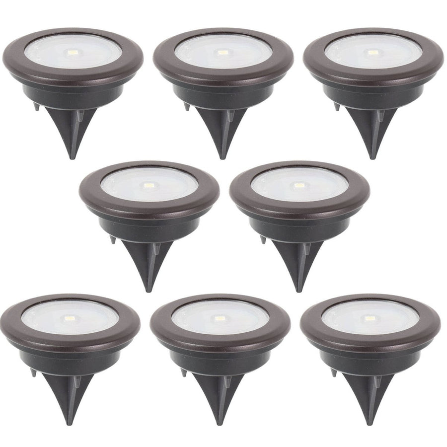 Click Orb LED Disc Light 8 Pack - Solar Powered - 70mm Black - Outdoor Use - SuperSaverAU - view 1