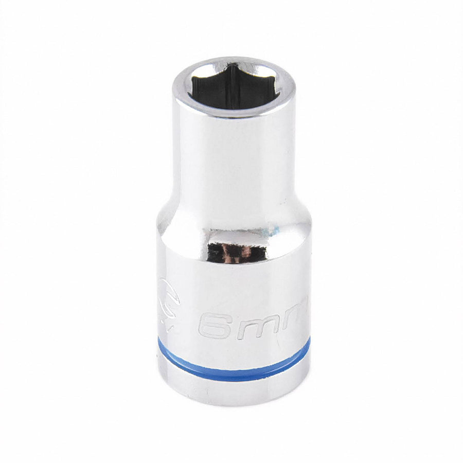 Kincrome 6mm 1/4" Drive Socket, 6 Point Chrome Vanadium Mirror Polish