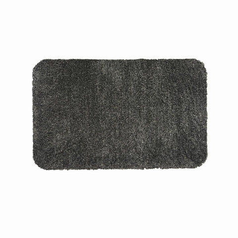 Smart Home Products Mud Mat 92x58cm Grey Black Polyester Non-Slip - SuperSaverAU - view 1