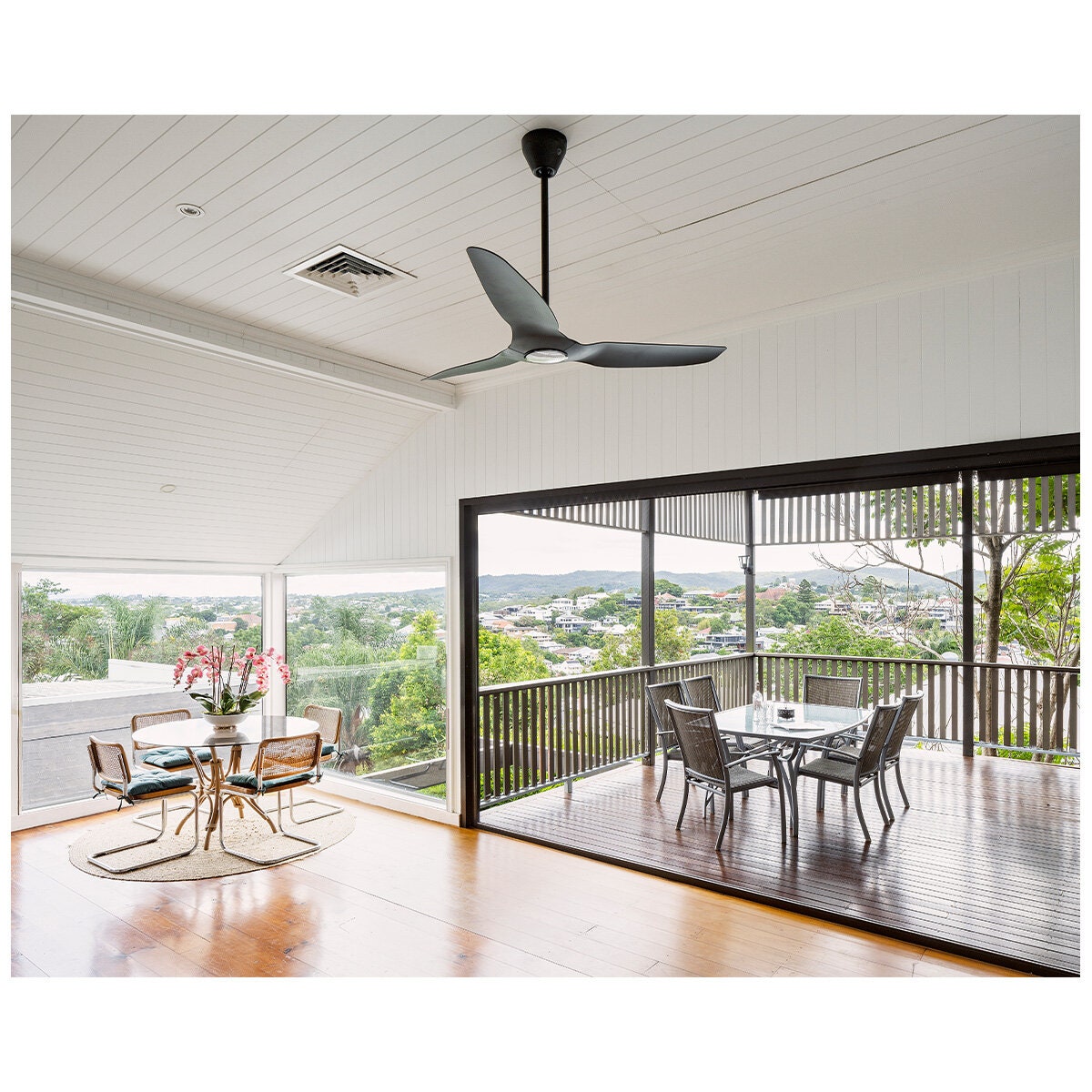 Big Ass Fans Haiku L 52 Inch Black Ceiling Fan - 1291mm Drop Tube, 7 Speeds - HAIKULBL521291MMLED