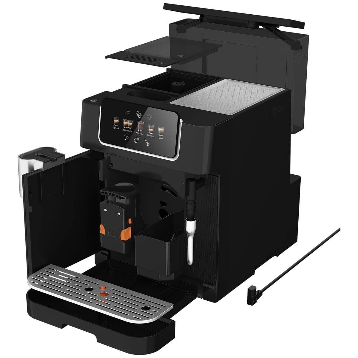 Beko CaffeExperto automatic espresso machine with steam wand - black - 3 cup sizes - CEG7302B