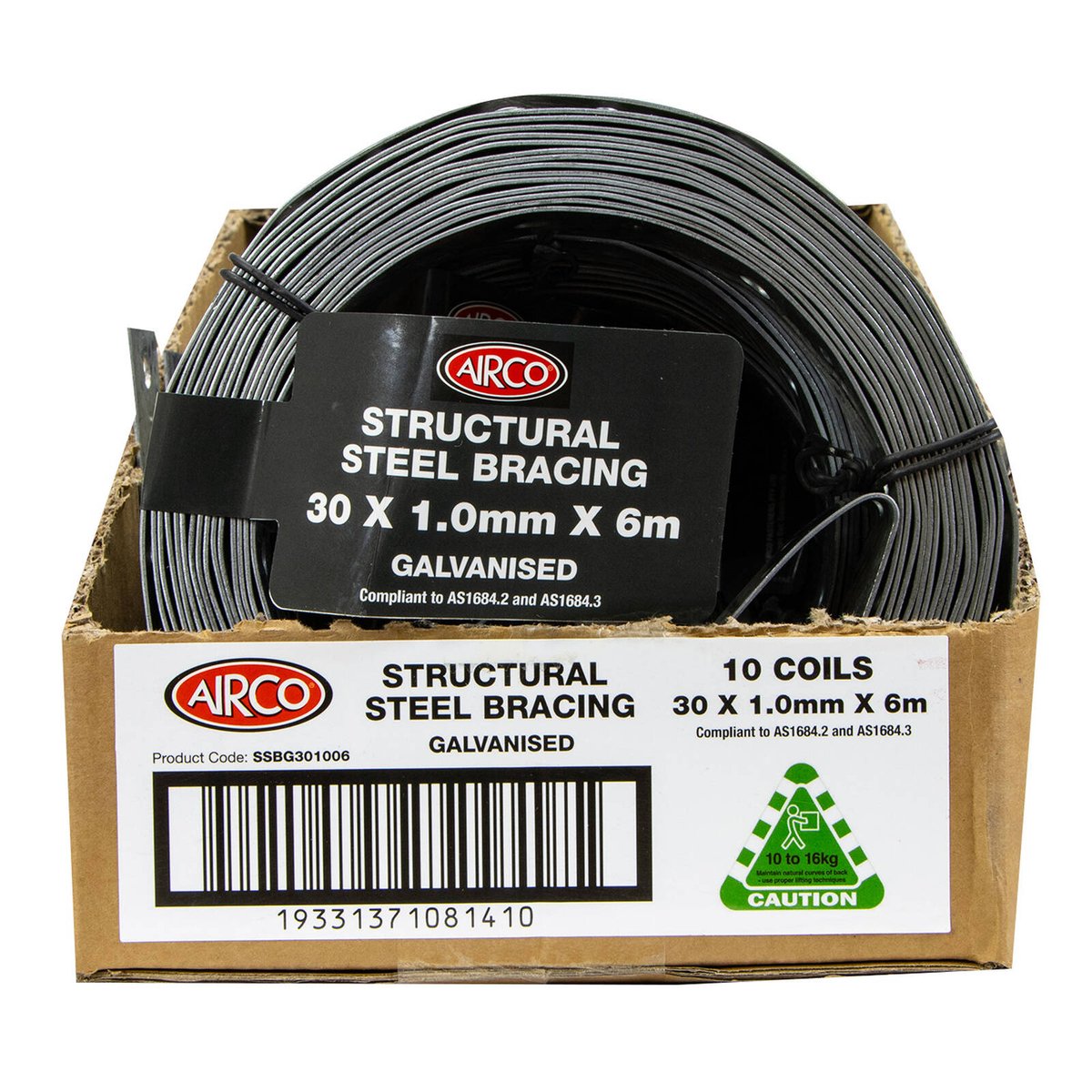 Airco Structural Galvanised Strapping 30mm x 1mm x 6m - Durable Bracing - SuperSaverAU - view 4