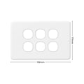 DETA X6 Six Gang Grid Plate - 70mm Polycarbonate - Modern Design - SuperSaverAU - view 4