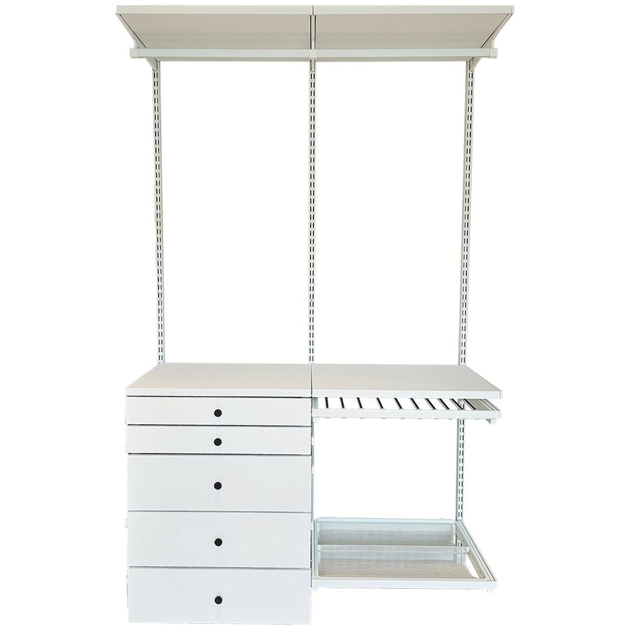Elfa Decor+ White Storage - E-Poxy Bonded Steel - 10 Year Warranty - Flat-Pack - 12083