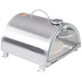 Masport side burner pizza oven - stainless steel build, pizza stone included, temperature gauge - 552947