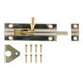 Taskmaster 75mm Polished Brass Barrel Bolt - Solid Brass Security Solution - SuperSaverAU - view 2