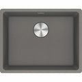 Franke Maris Single Bowl Flush Mount Sink with Extension Drainer - Stone Grey Fragranite - MRG210-52SG-FPC