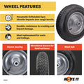 Move It 3.0 x 8" Pneumatic Wheelbarrow Wheel, 5/8" Bore, 100kg