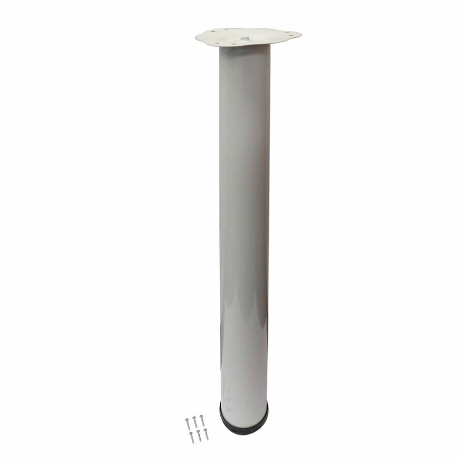 Adoored Table Leg - 60 x 710mm - Steel - Adjustable White - SuperSaverAU - view 1