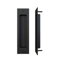 Rolltrak Barn Door Recessed Handle - Matte Black - Steel - Easy Install - SuperSaverAU - view 1