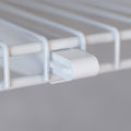 Flexi Storage Home Solutions White Double Slot Wire Shelf Bracket End Cover - 25 x 12 x 25mm 12 Pack