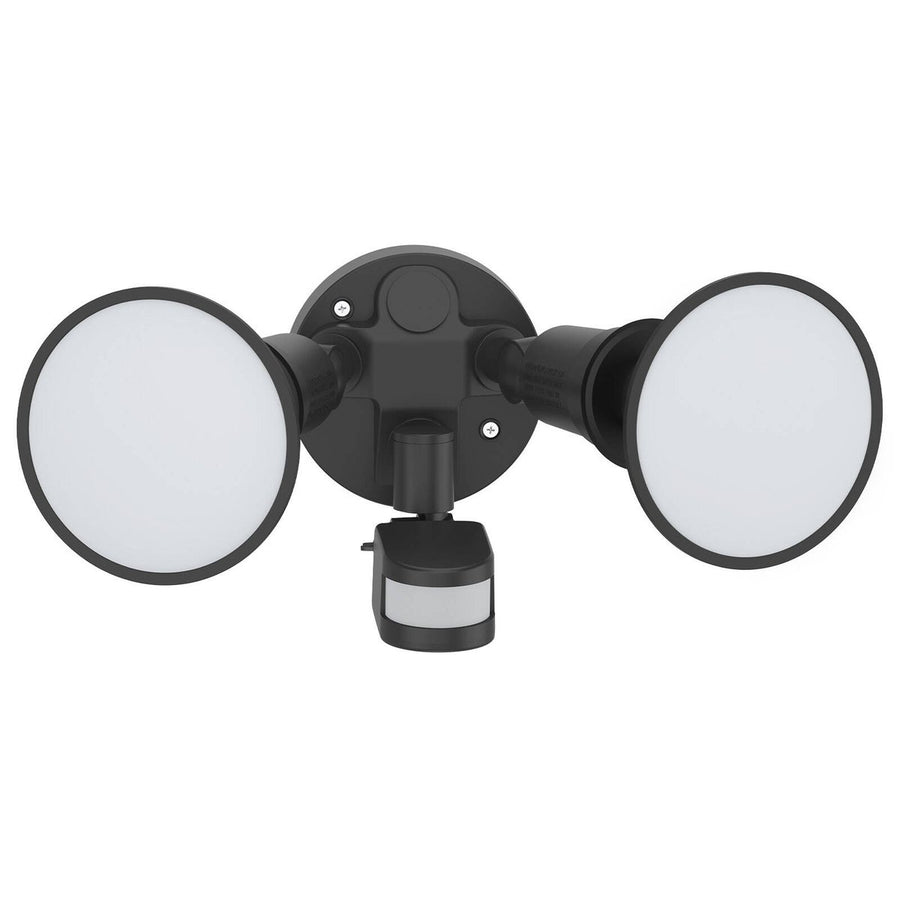 Arlec Twin Head Floodlight with Sensor - 2 x 10W - 1900 Lumens - Black - SuperSaverAU - view 1