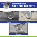 Easyroll Swivel Castor - 35mm - Polyurethane - Transparent Design - 2 Pack - SuperSaverAU - view 4
