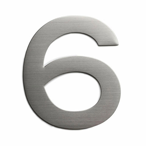 Sandleford 150mm Stainless Steel House Number 6 - Silver - Rust Resistant - SuperSaverAU - view 1