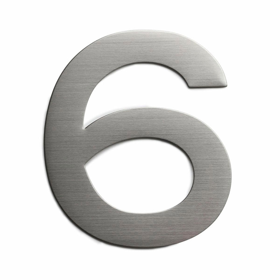 Sandleford 150mm Stainless Steel House Number 6 - Silver - Rust Resistant - SuperSaverAU - view 1