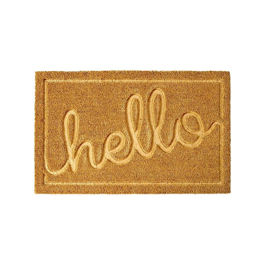 Hello Coir Outdoor Mat - 50 x 80cm - Beige - Durable & Non-Slip - SuperSaverAU - view 1