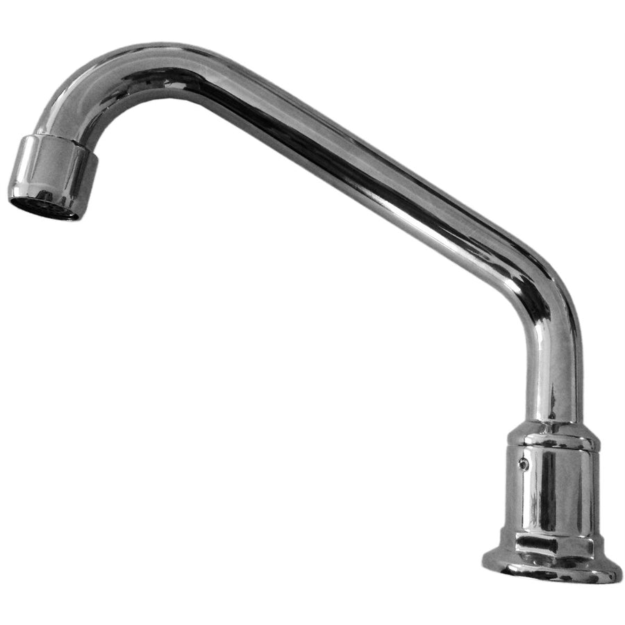 Shaw Mason 180mm Chrome Swivel Hob Tube Spout - Brass - 9L/min - SuperSaverAU - view 1