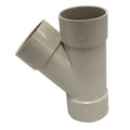 Holman 50mm 45° Female and Female PVC DWV Plain Junction, Underground Rated, Grey