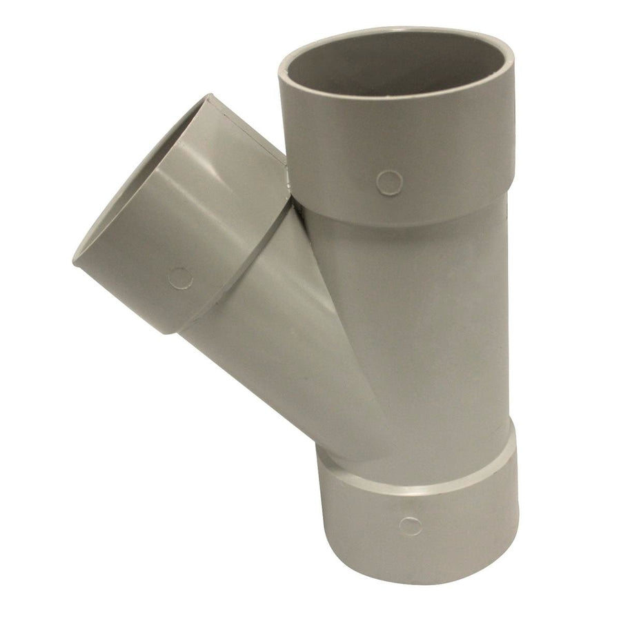 Holman 50mm PVC DWV Plain Junction 45 Deg Grey Durable Connection - SuperSaverAU - view 1