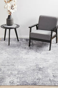 Rug Culture Illusions Extra Large Rug 320x230cm - Silver and Grey Power Loomed Polyester - ILU156SILVER320X230