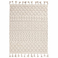 Cadrys Sahara Trellis Rug 160x230cm - Ivory Taupe Handspun Wool, Hand Knotted - SAHTIT1