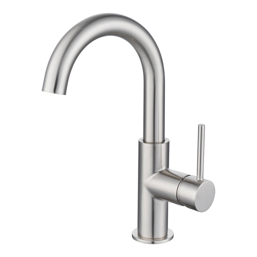 Mondella Resonance 25mm Brushed Nickel Swivel Basin Mixer, Pin Lever, 6L/min 5 Star WELS