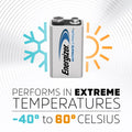 Energizer Ultimate Lithium 9V Battery Single Lightweight Long Life