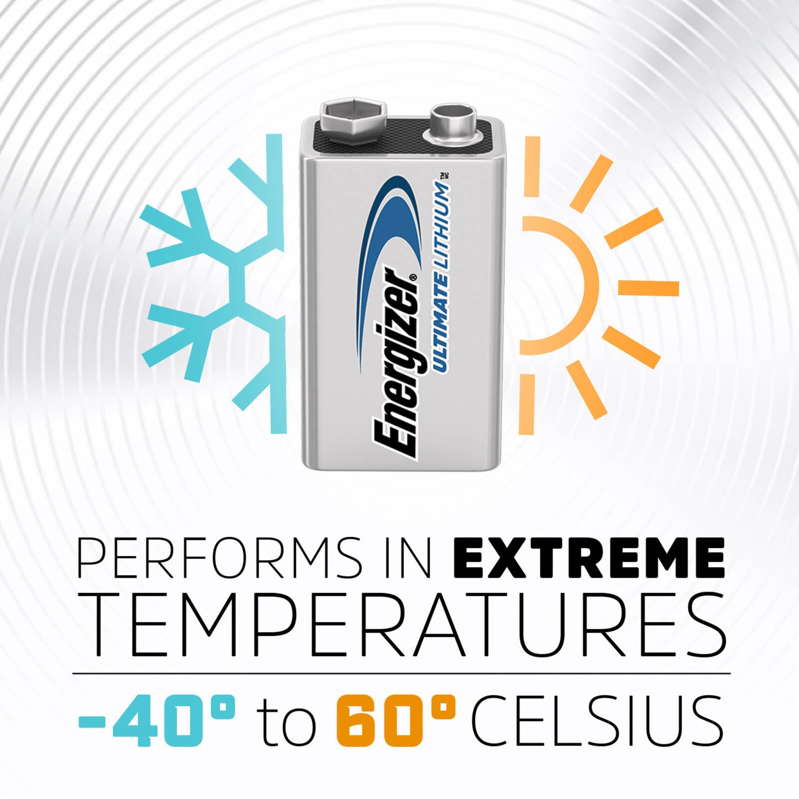 Energizer Ultimate Lithium 9V Battery Single Lightweight Long Life