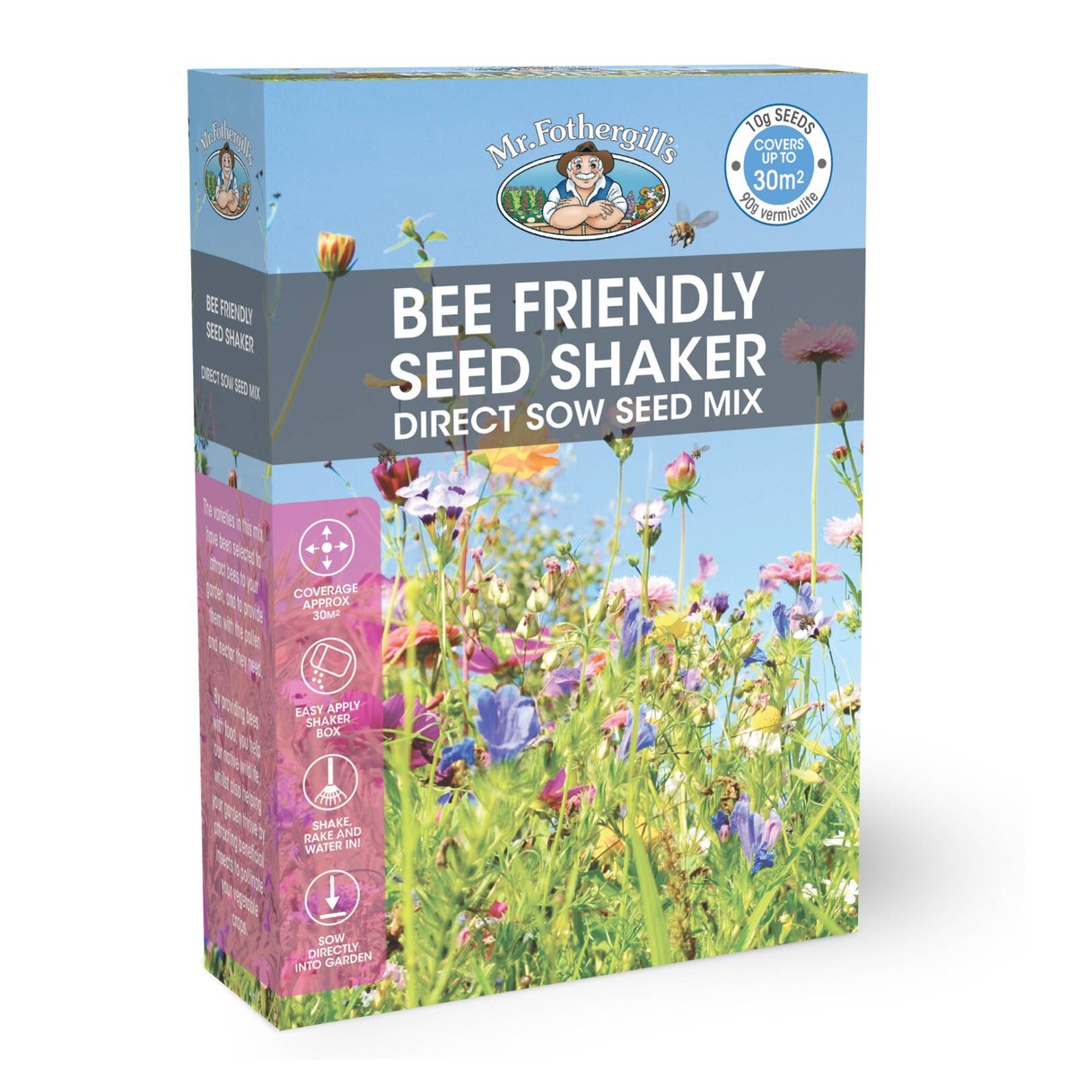 Mr Fothergill Bee Friendly Flower Mix - 100g - Seed - Attracts Pollinators - SuperSaverAU - view 1