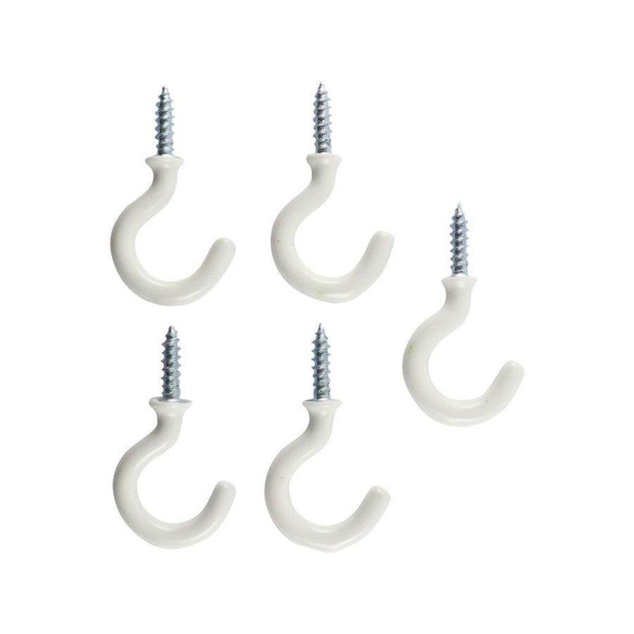Everhang Cup Hooks - 12mm - PVC - Easy to Install - 5 Pack - SuperSaverAU - view 1