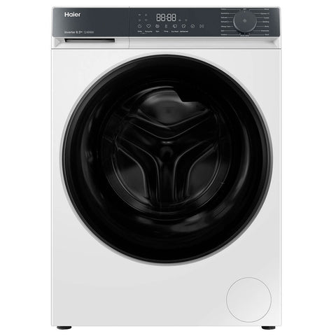 Haier 8.5kg Front Loader - White, Express 15 Cycle, Steam Refresh, 5 Star Energy - HWF85KW1