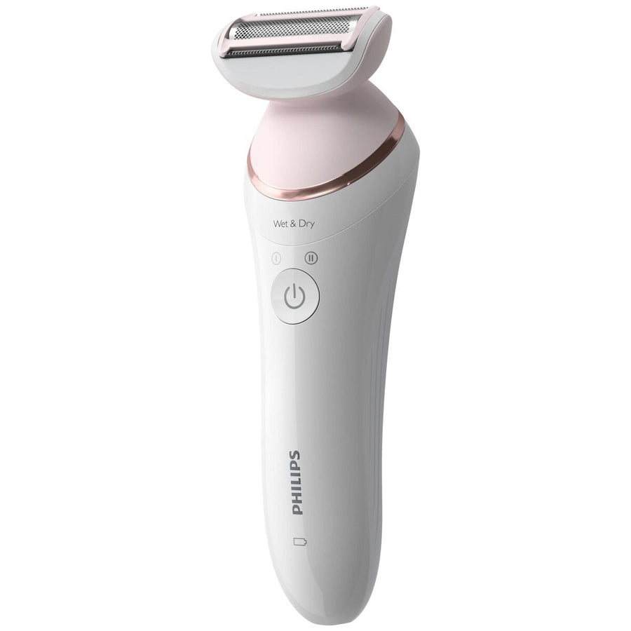 Philips Satinelle Advanced epilator - wet and dry, 40 minute cordless use, Opti-light, white - BRE740-10