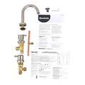 Mondella Resonance Brushed Nickel 1/4 Turn Pin Lever Basin Set, 304 Stainless Steel, 7.5L/min WELS 4 Star