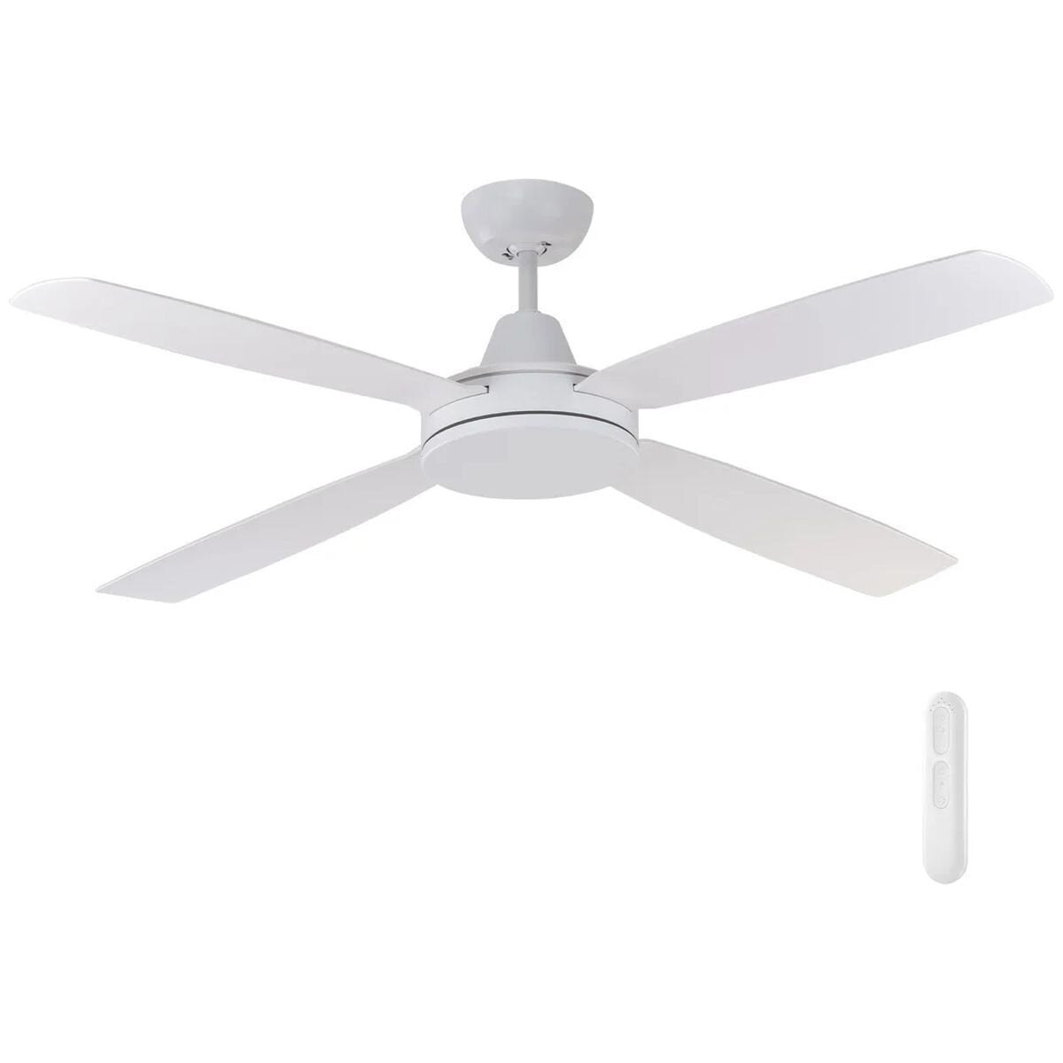 Mercator Nemoi 137cm DC Ceiling Fan - White, 6-Speed Remote, Tropically Rated ABS - FC700134WH