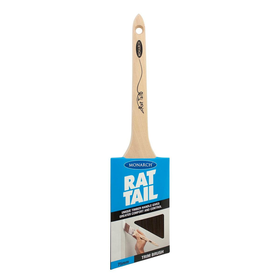 Monarch 75mm Rat Tail Trim Paint Brush - Synthetic - Comfortable Control - SuperSaverAU - view 1