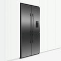 Fisher & Paykel Series 7 538L Quad Door Fridge Freezer - Black Stainless Steel, Ice and Water - RF605QDUVB2