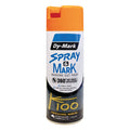 Dy-Mark 350g Fluoro Orange Spray & Mark Line Marking Paint, Inverted, Splatter Resistant