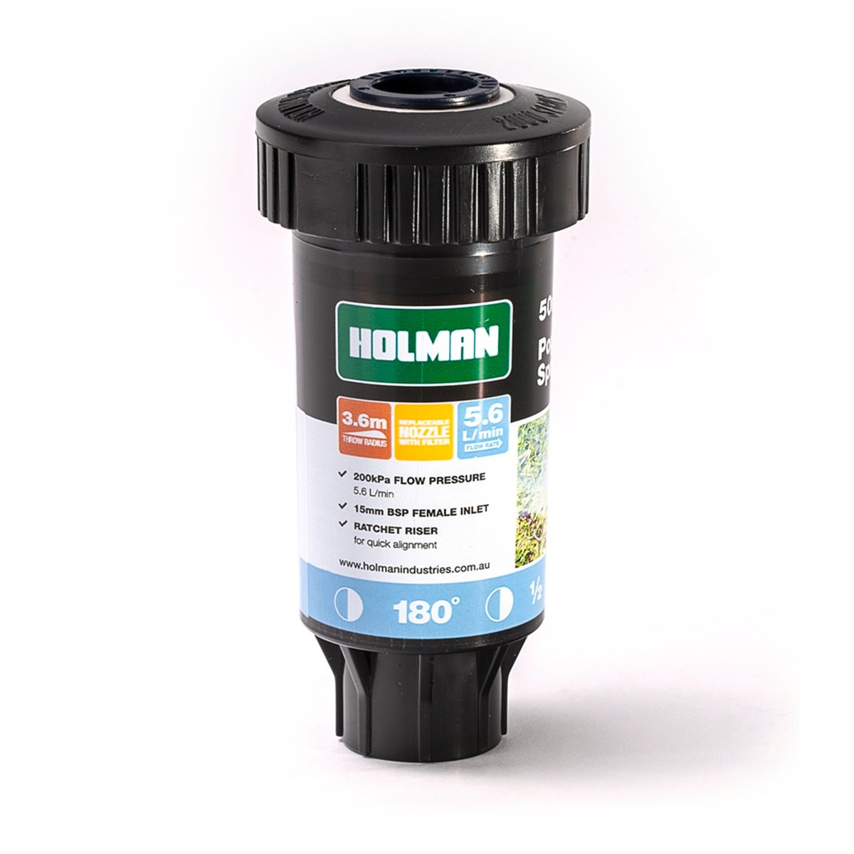 Holman 50mm Fixed Pop Up Sprinkler Half Spray Plastic Easy Installation - SuperSaverAU - view 2
