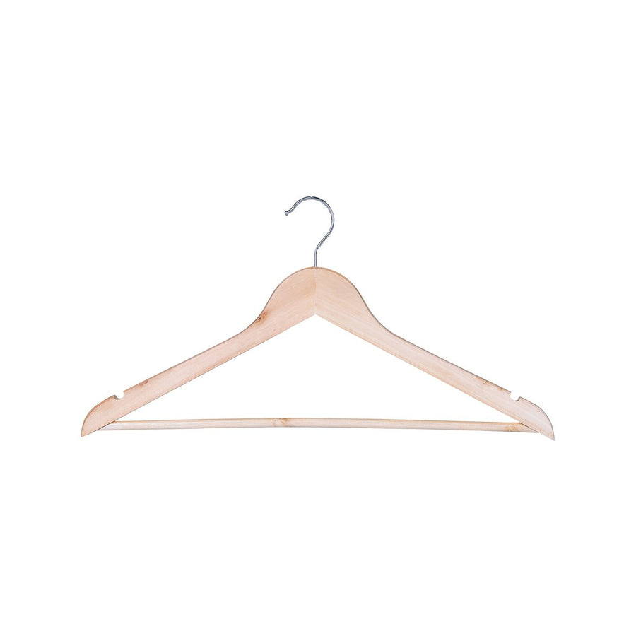 Practa Timber Clothes Hangers - Heavy Duty - 5 Pack - 445mm x 230mm - Natural - SuperSaverAU - view 1