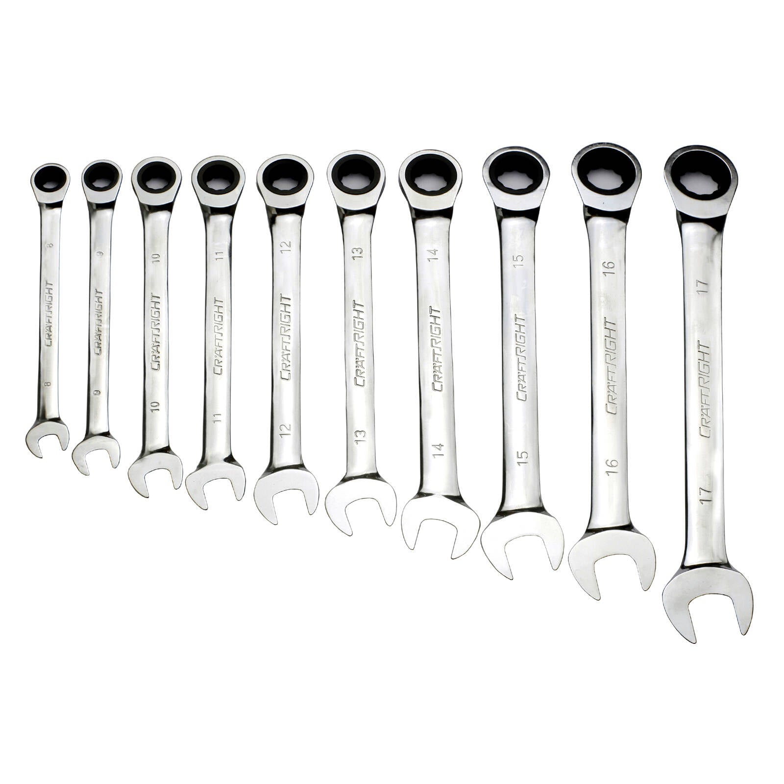 Craftright 10 Piece Metric Gear Spanner Set 40CR Steel