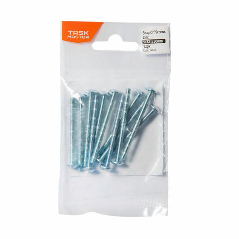 Taskmaster 5 Zinc Snap Off Screw 12 Pack - 32 x 50mm - SuperSaverAU - view 1