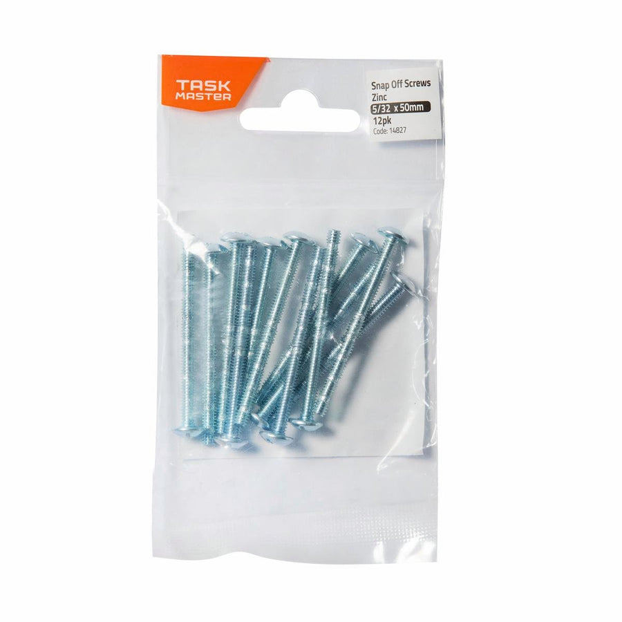 Taskmaster 5 Zinc Snap Off Screw 12 Pack - 32 x 50mm - SuperSaverAU - view 1
