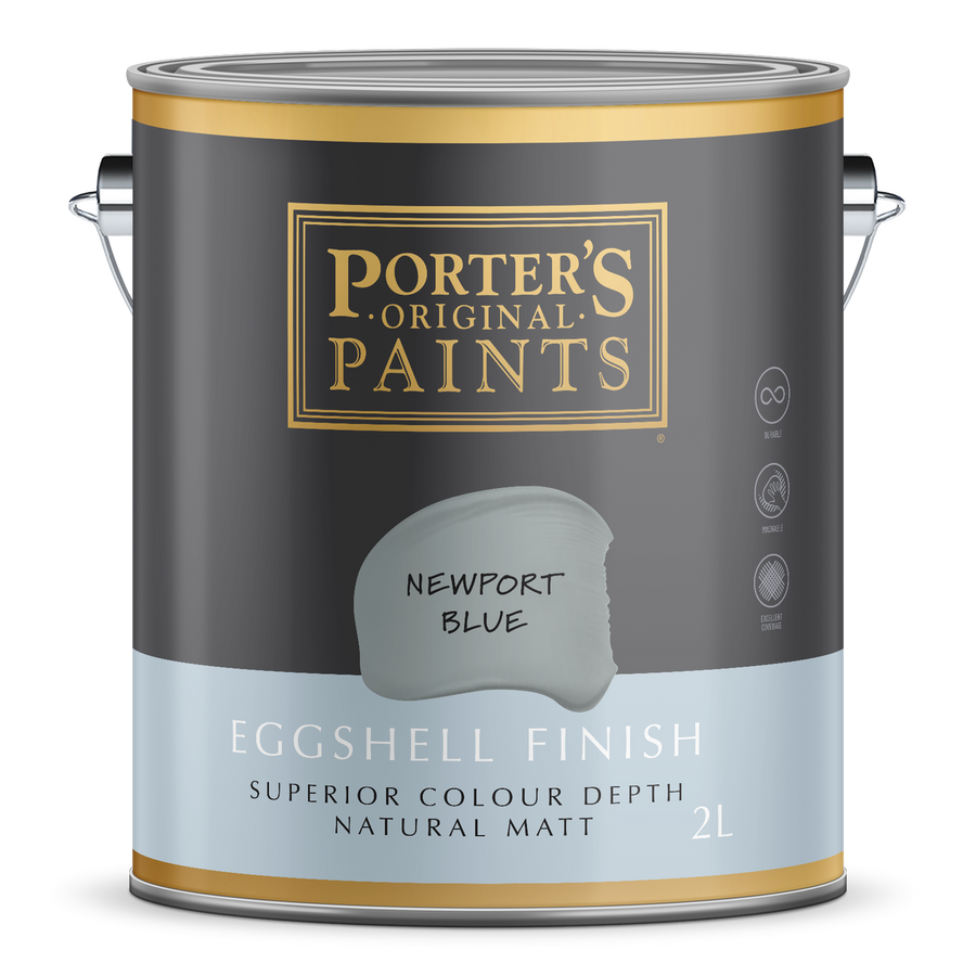 Porter S Broadwall Washable Paint - 2L - Newport Blue - Eggshell Finish - SuperSaverAU - view 1