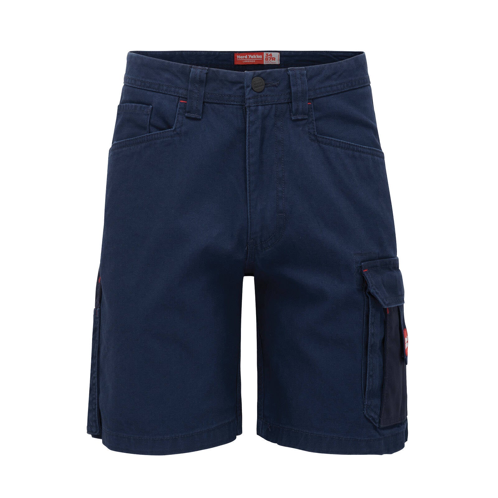 Hard Yakka Legends Cargo Short Mens Navy 100% Cotton Panama Weave Size 97R