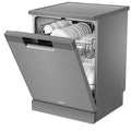 Haier 60cm Freestanding Dishwasher with Sanitise - 15 Place Settings - Satina - ThermoDry - HDW15F1S1