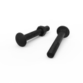 Zenith M10 x 75mm Hot Dipped Galvanised Black Cup Head Bolts & Nuts - 2 Pack - Durable Fastening Solutions - SuperSaverAU - view 1