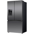 Hisense 634L French Door Fridge - Plumbed Water and Ice, Dark Stainless Steel, Flat Door - HRFD634BW
