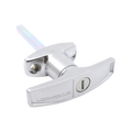 Liftaway Front Fix T-Handle Garage Door Lock, Steel, Satin, 2 Keys