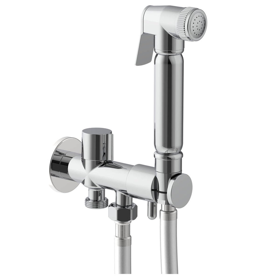 Evekare 1 2m Chrome Bidet Spray Kit with Diverter Holder - Lead-Free - Dual Shut-Off Valve - SuperSaverAU - view 1